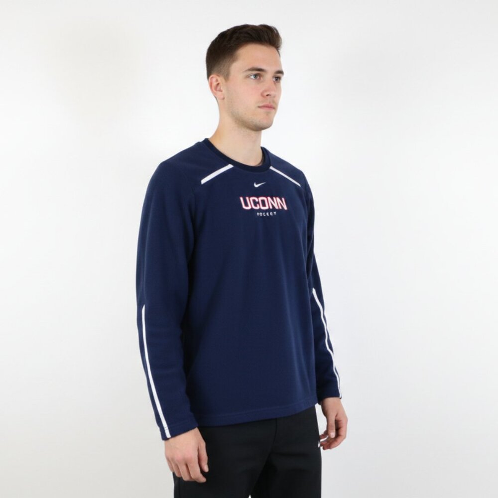 *UConn Huskies Nike Dri-Fit  Navy Fleece Under layer Long Sleeve Shirt
